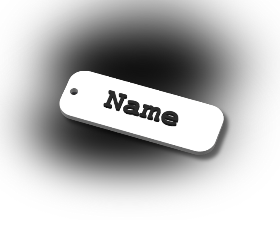 Custom 3D Printed Name Keyring – Personalised Gift Tag
