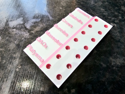 Custom 3D Printed Botox Syringe Holder – 7 Area Labelled Organiser (Frontalis, Glabella, Crows, Bunnies, Masseter, DAOs, Platysma)