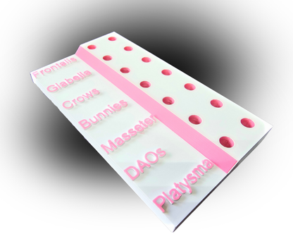 Custom 3D Printed Botox Syringe Holder – 7 Area Labelled Organiser (Frontalis, Glabella, Crows, Bunnies, Masseter, DAOs, Platysma)