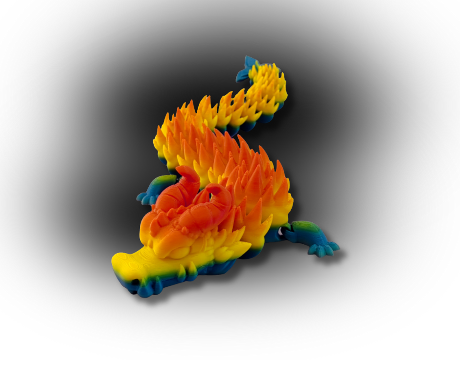 Articulated Dragon “Powerful” – 3D Printed Fantasy Toy & Display Model