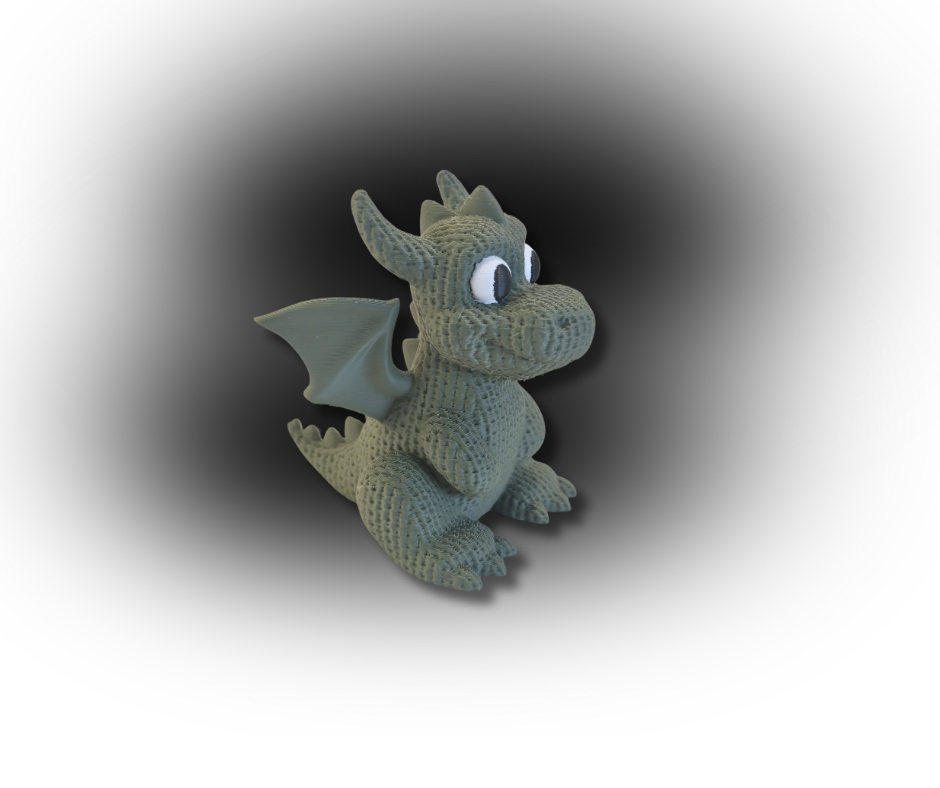 Knitted Dragon – 3D Printed Toy