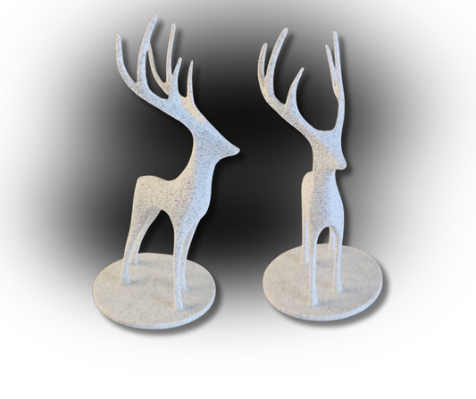 Elegant Deer Statues – Modern Minimalist 3D Printed Ornaments