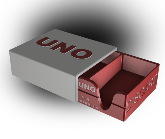 UNO Dual Deck Tray with Travel Cover – Draw & Discard Card Case | 3P3D Printing Co