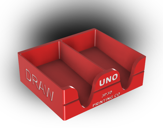 UNO Dual Deck Tray with Travel Cover – Draw & Discard Card Case | 3P3D Printing Co