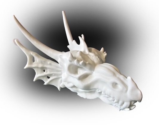 3D Printed Dragon Skull – Mythical Fantasy Display Model