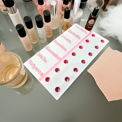 Custom 3D Printed Botox Syringe Holder – 7 Area Labelled Organiser (Frontalis, Glabella, Crows, Bunnies, Masseter, DAOs, Platysma)