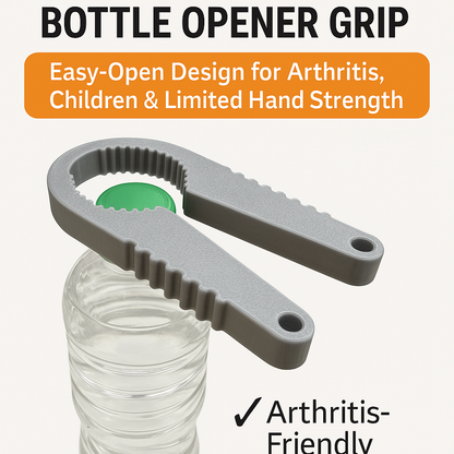 3D Printed Bottle Opener Grip – Easy-Open Design for Arthritis, Children & Limited Hand Strength